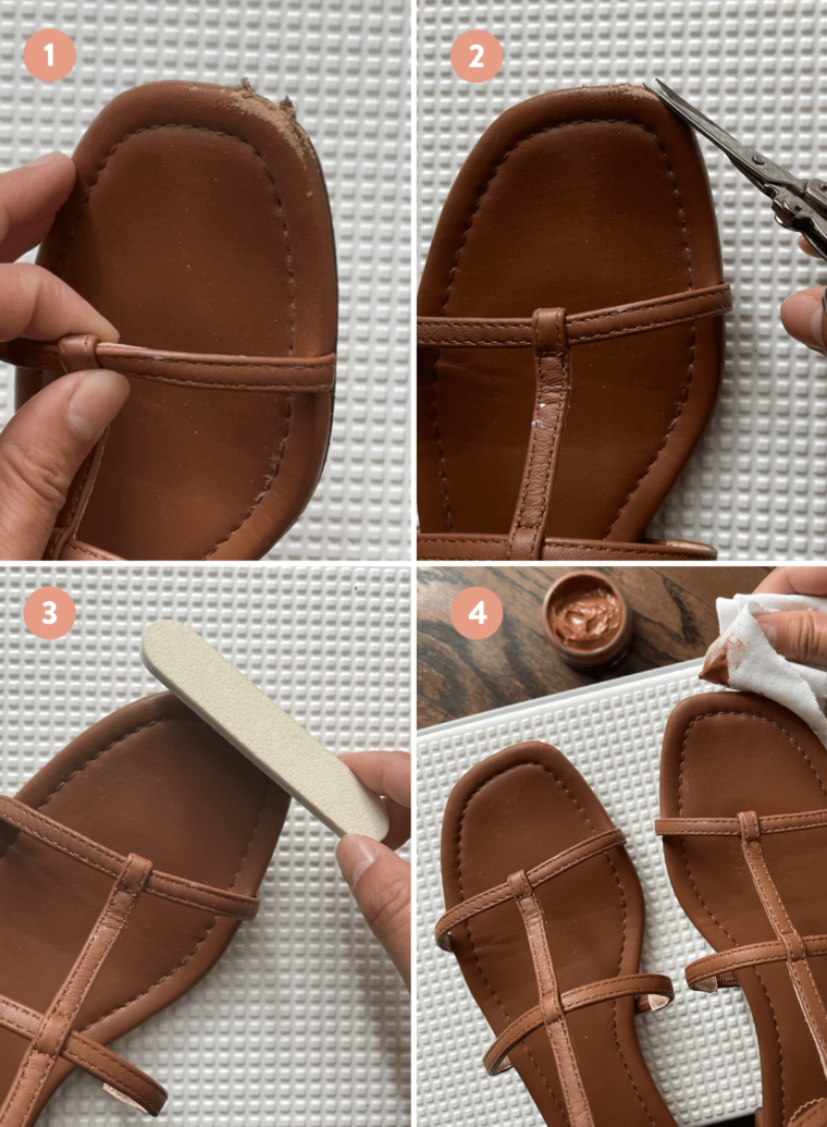 how to repair leather sandals